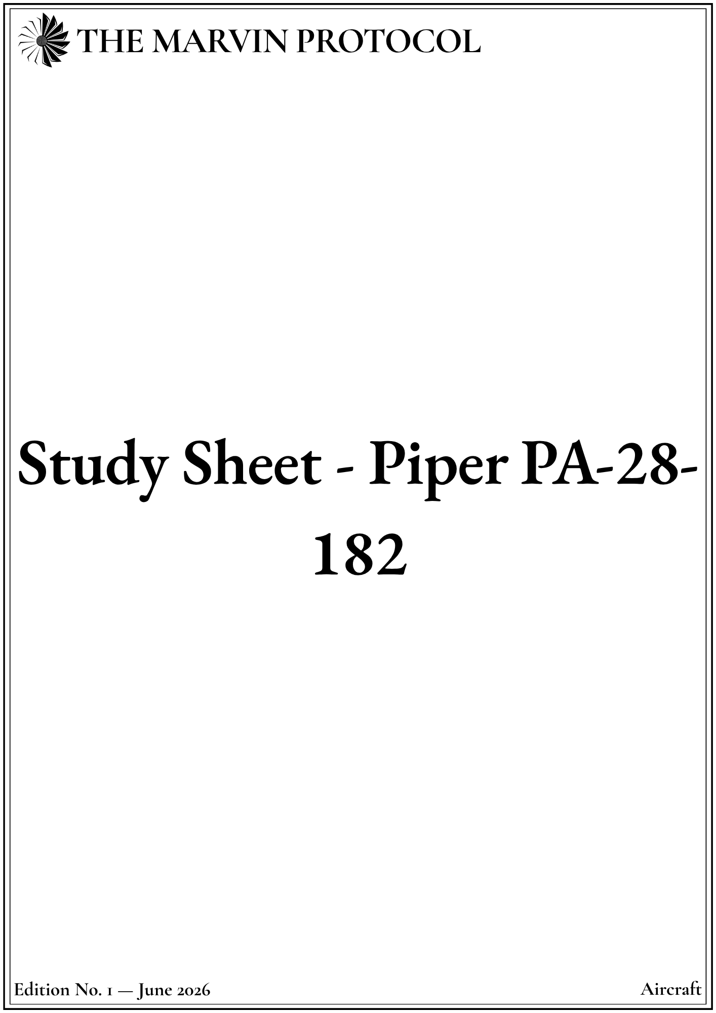 study-sheet-piper-pa-28-182