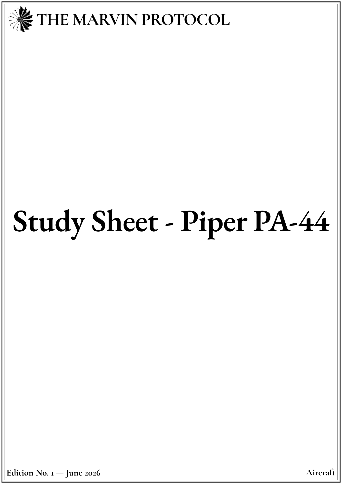 study-sheet-piper-pa-44