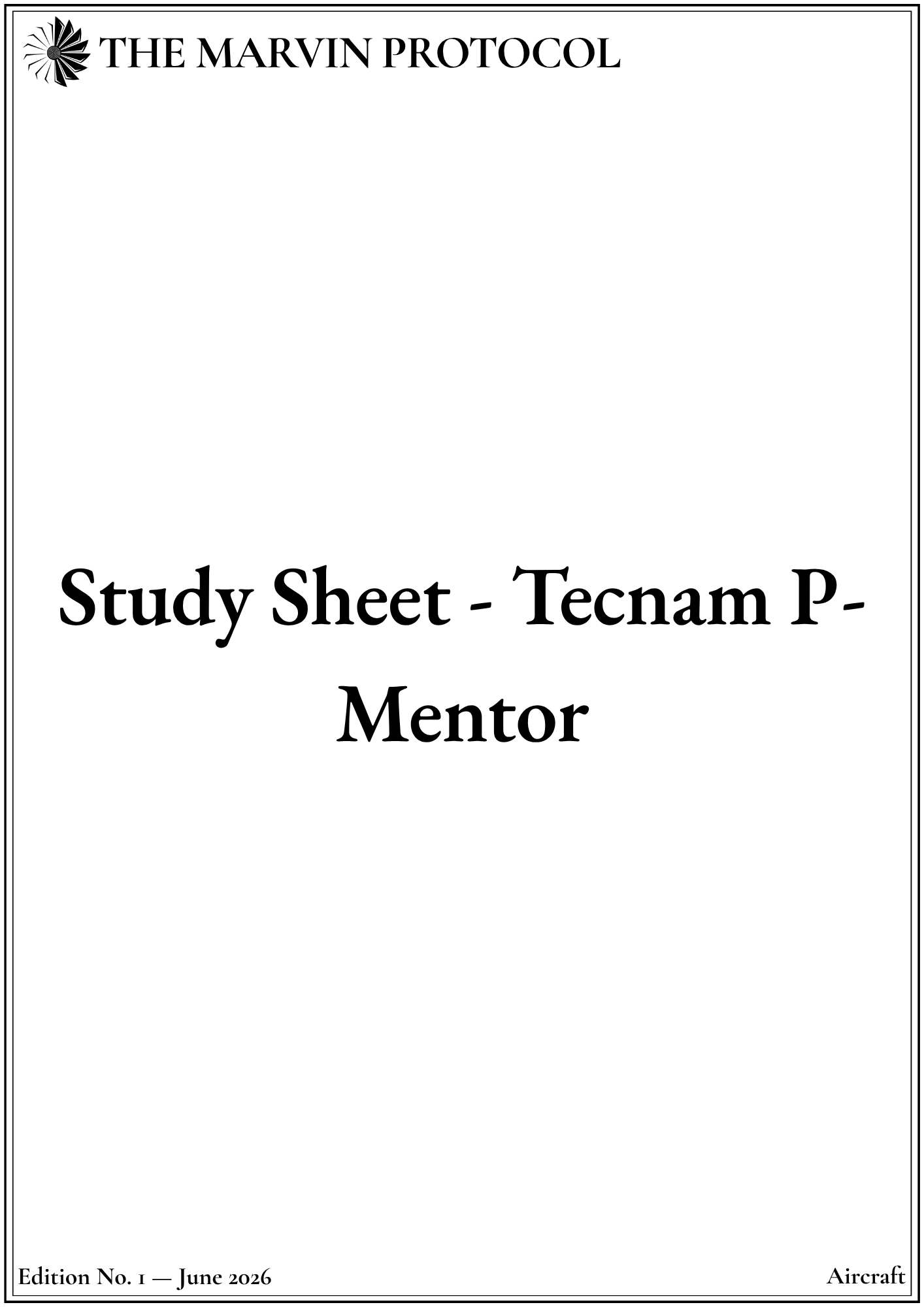 study-sheet-tecnam-p-mentor